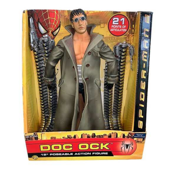 Doc Ock Poseable 12" Figure ToyBiz Spiderman 2 Maguire 2004 Marvel 21 PtsOfArtic - Picture 1 of 12